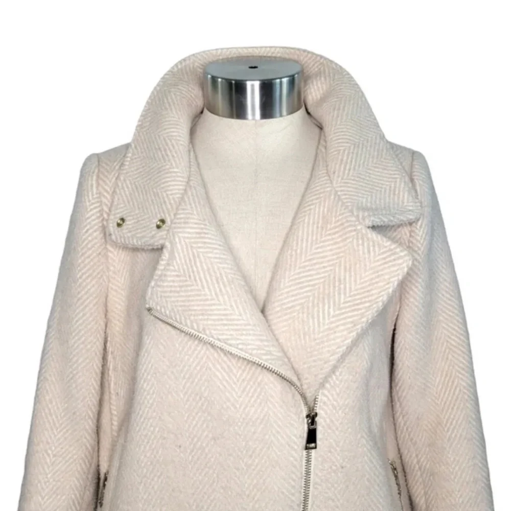 LOFT Herringbone Wool-Blend Coat *LIKE NEW* - Picture 2 of 4